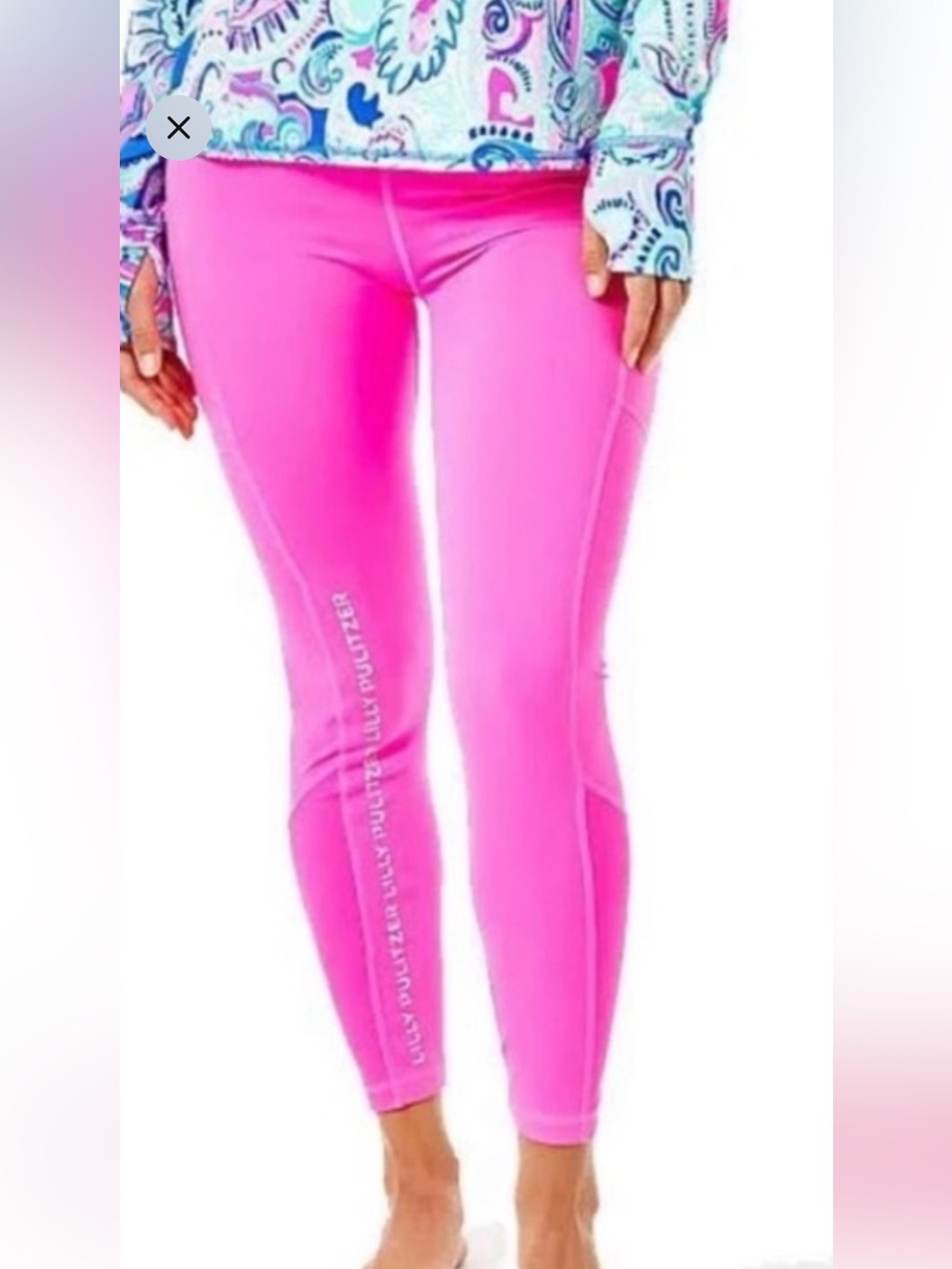 Lilly Pulitzer Luxletic High Rise Weekender Leggings Hot Pink L - Picture 3 of 11